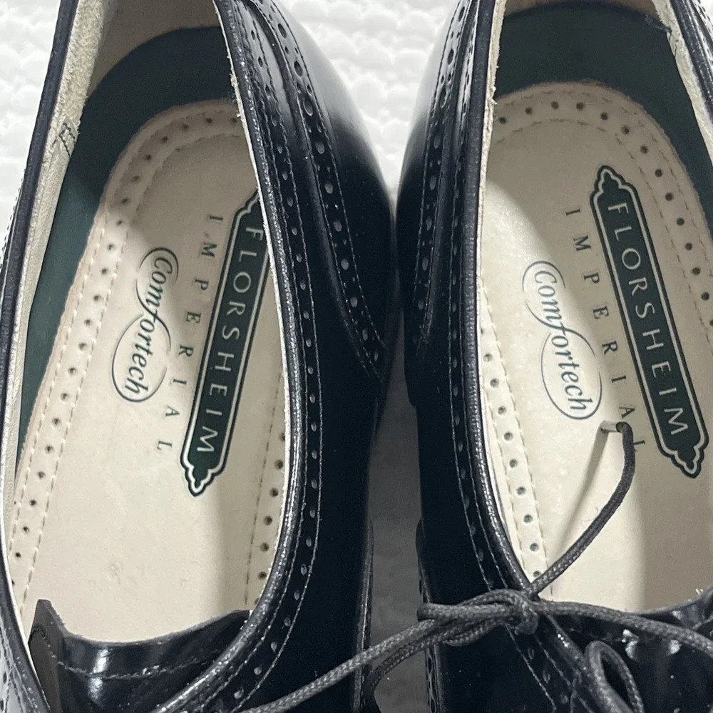 Florsheim Imperial Black Wingtip Oxford Dress Shoes Mens 10 D 92343 USA